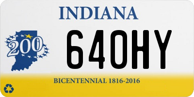 IN license plate 640HY