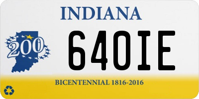 IN license plate 640IE