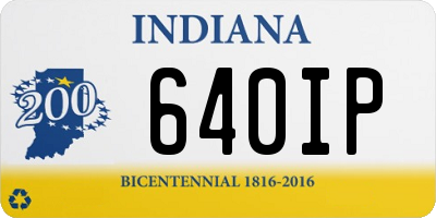 IN license plate 640IP