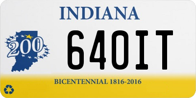 IN license plate 640IT