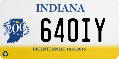 IN license plate 640IY