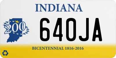IN license plate 640JA