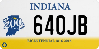 IN license plate 640JB