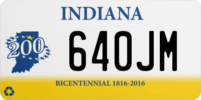 IN license plate 640JM