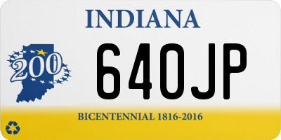 IN license plate 640JP