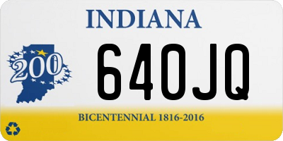 IN license plate 640JQ