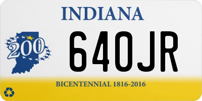 IN license plate 640JR