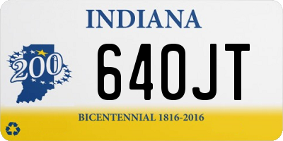 IN license plate 640JT