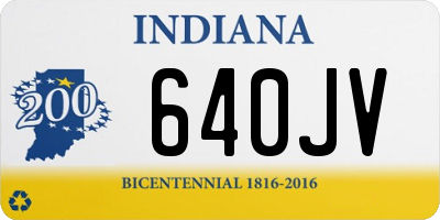 IN license plate 640JV