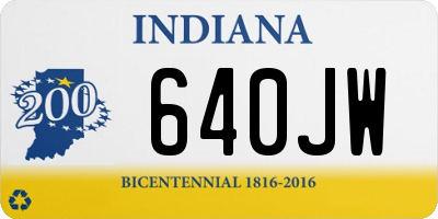 IN license plate 640JW