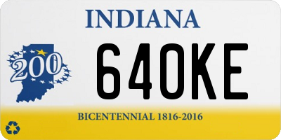 IN license plate 640KE