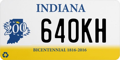 IN license plate 640KH