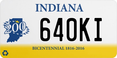 IN license plate 640KI