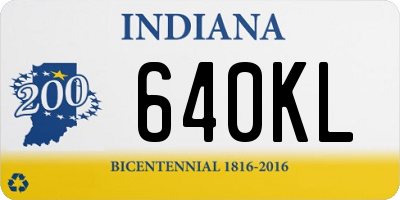 IN license plate 640KL