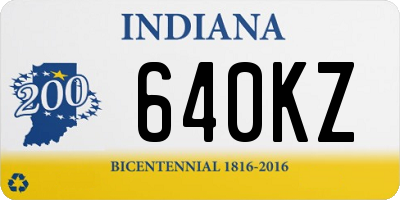 IN license plate 640KZ