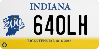IN license plate 640LH
