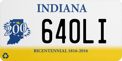 IN license plate 640LI