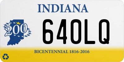 IN license plate 640LQ