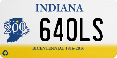 IN license plate 640LS