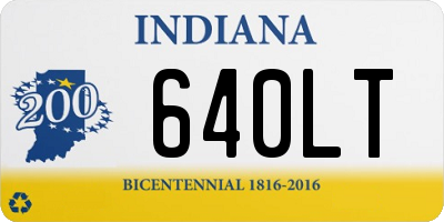 IN license plate 640LT