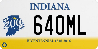 IN license plate 640ML