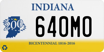 IN license plate 640MO