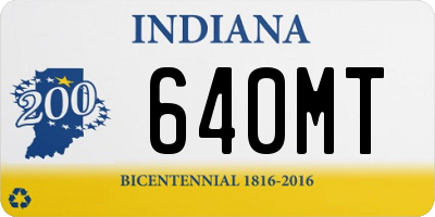 IN license plate 640MT