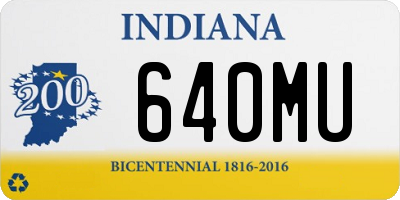 IN license plate 640MU