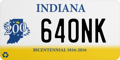IN license plate 640NK