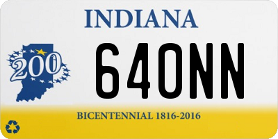 IN license plate 640NN