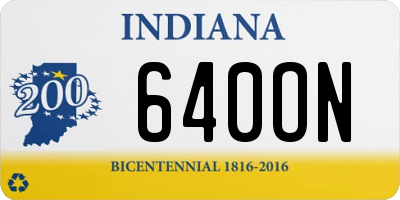 IN license plate 640ON