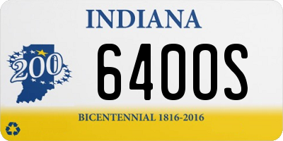 IN license plate 640OS