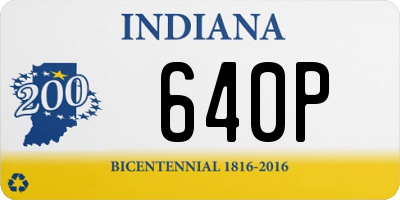 IN license plate 640P