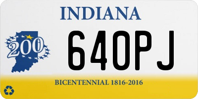 IN license plate 640PJ