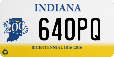 IN license plate 640PQ