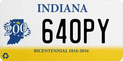 IN license plate 640PY