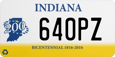 IN license plate 640PZ