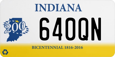 IN license plate 640QN