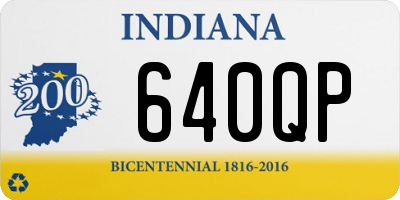 IN license plate 640QP