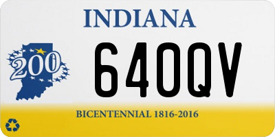 IN license plate 640QV