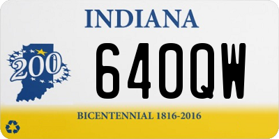 IN license plate 640QW