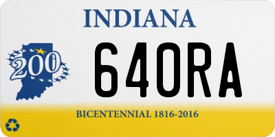 IN license plate 640RA