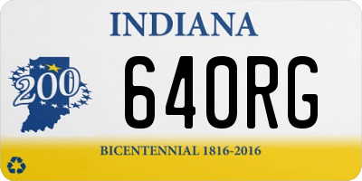 IN license plate 640RG