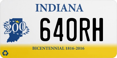 IN license plate 640RH