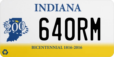 IN license plate 640RM