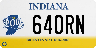 IN license plate 640RN