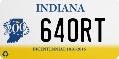 IN license plate 640RT