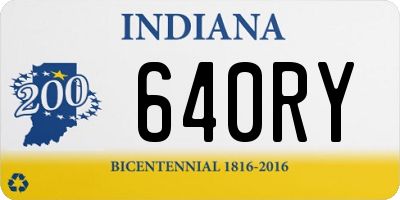 IN license plate 640RY