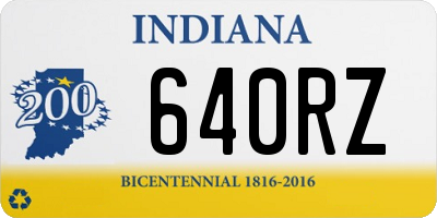 IN license plate 640RZ