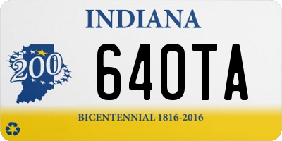 IN license plate 640TA